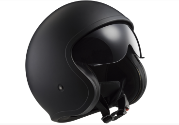 Preview: Jethelm - LS2 - OF599 "Spitfire Solid" - schwarz-matt